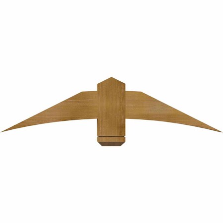 Ekena Millwork Bellingham Rough Sawn Timber Gable Bracket, Western Red Cedar, 48"W x 12"H x 4"D x 6"F, 6/12 Pitch GBW048X12X0406BEL00RWR